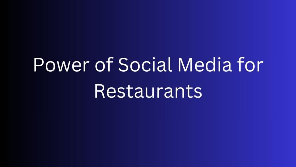 Social Media Tips For Restaurants